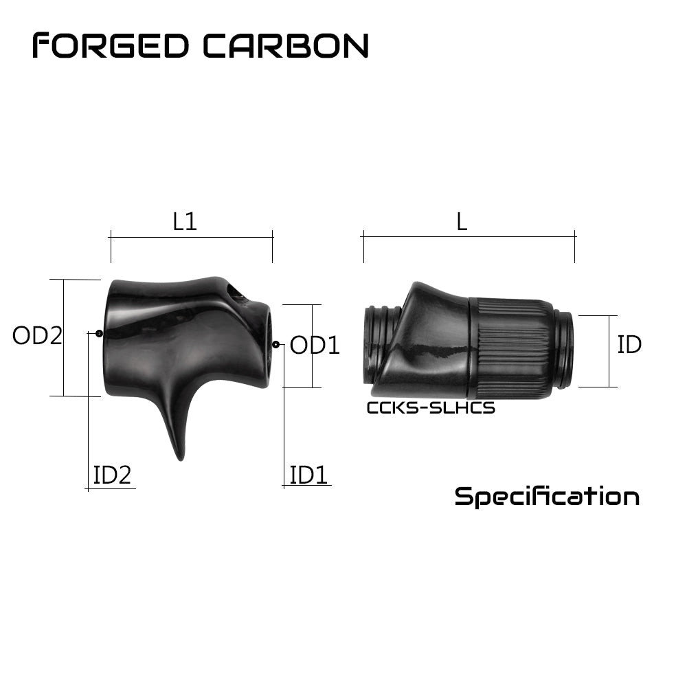 Seaguide Carbon Fiber Casting Reel Seat CCKS