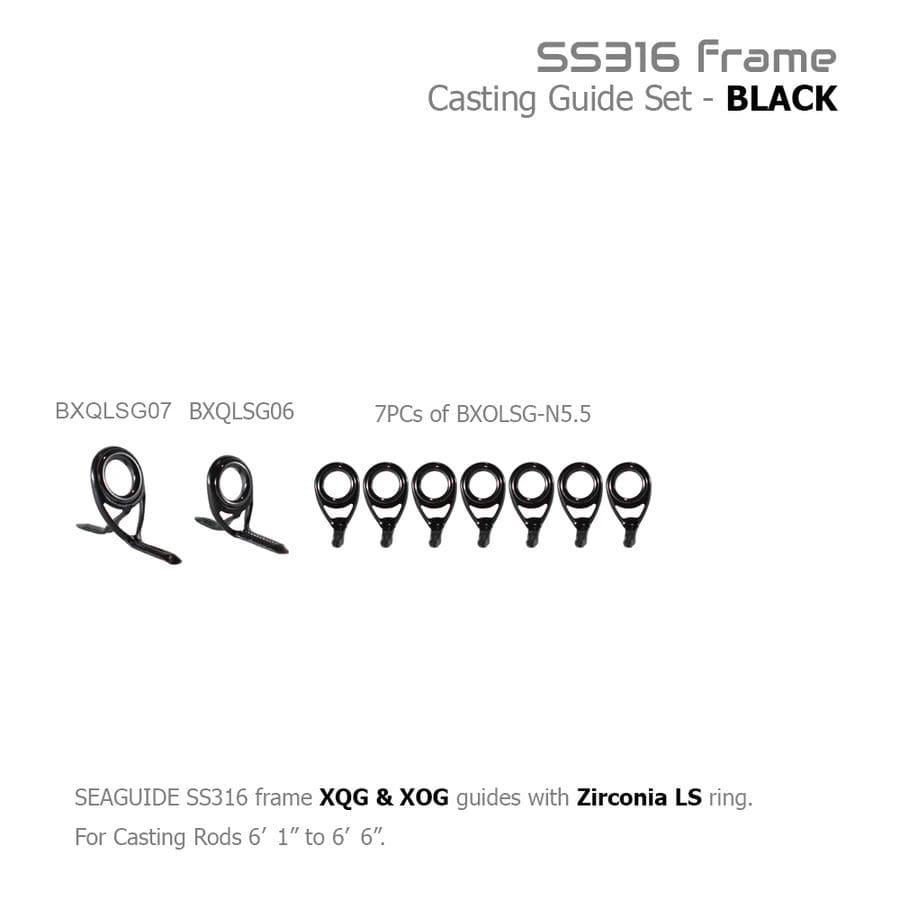 Seaguide Casting Guide Set 6'6" Black Zirconia LS Ring