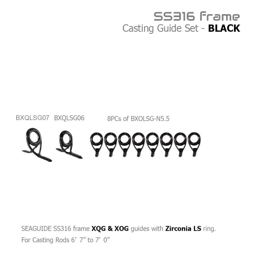 Seaguide Casting Guide Set 7'0" Black Zirconia LS Ring